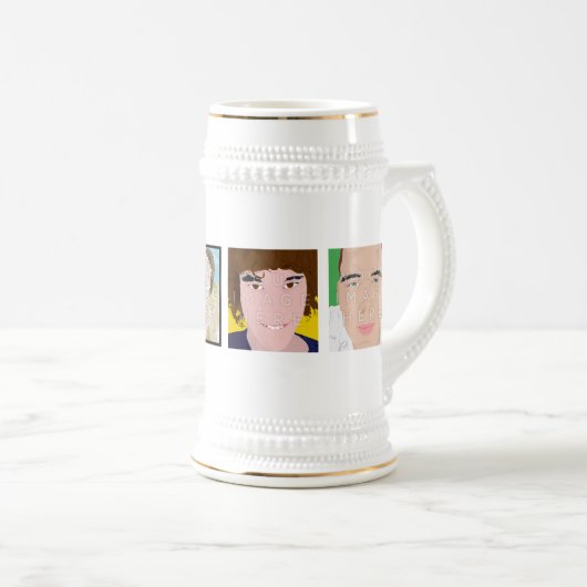Tasse blanche faite sur commande de Stein (Devant droit)