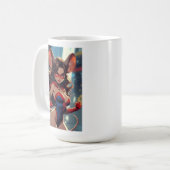 Tasse blanche femme SuperMouse 2 faces (Devant gauche)