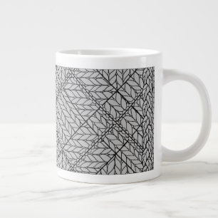 Tasse blanche grande en tricot ARGYLE GRIS