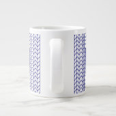 TASSE BLANCHE GRANDE TISSÉE LIGNE BLEUE + Initiale (Dos)