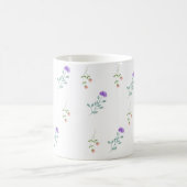 Tasse blanche minimale florale pour café (Centre)