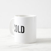 Tasse blanche minimaliste froide (Devant gauche)
