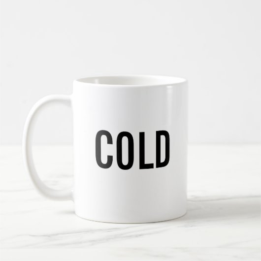 Tasse blanche minimaliste froide (Gauche)