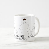Tasse blanche "noir d'orphelin " (Devant droit)