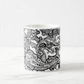 tasse blanche noire de Paisley (Centre)
