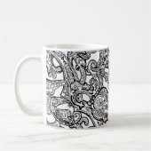 tasse blanche noire de Paisley (Gauche)