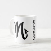 Tasse blanche noire de Scorpion (Devant gauche)
