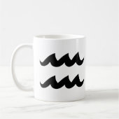 Tasse blanche noire de Verseau (Gauche)