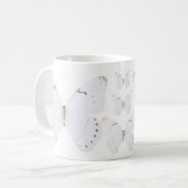 Tasse blanche pure de papillons (Devant gauche)