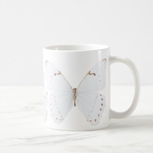 Tasse blanche pure de papillons (Droite)