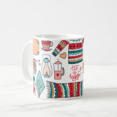Tasse blanche rouge de Hygge (Devant gauche)