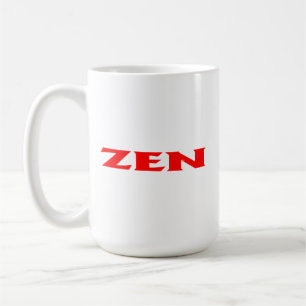 Tasse blanche rouge zen