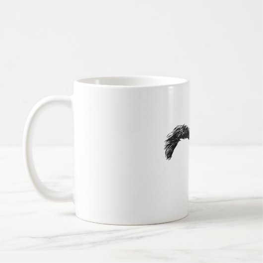 Tasse Blanche Sourcils Noirs (Gauche)