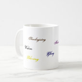 Tasse blanche universelle classique de 330 ml (Devant gauche)
