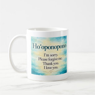 Tasse bleu aquarelle Ho'oponopono