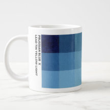 Tasse bleu de Prusse de 600 ml x jaune clair d'éta