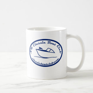 Tasse bleu-foncé de logo de club classique de