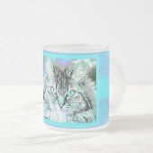 Tasse Bleu-Pourpre de chat (Devant droit)