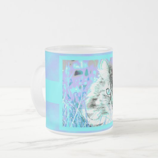 Tasse Bleu-Pourpre de chat (Devant gauche)