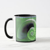 Tasse bleu-vert de spirale de Nautilus (Gauche)