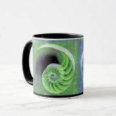 Tasse bleu-vert de spirale de Nautilus (Devant gauche)