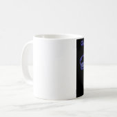 Tasse bleue au néon de Grumpasaurus Rex (Devant gauche)
