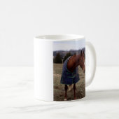 Tasse bleue bleue simple de mer (Devant droit)