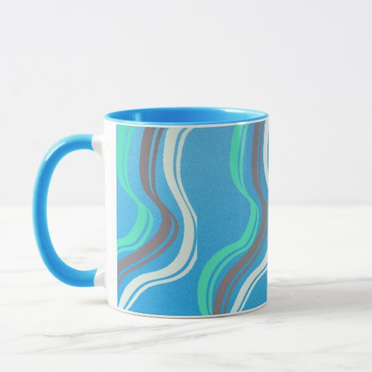 Tasse bleue colorée (Gauche)