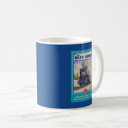 Tasse bleue d'affiche de comète (Devant droit)