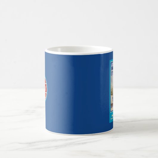 Tasse bleue d'affiche de comète (Centre)