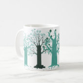 Tasse bleue d'arbres (Devant gauche)