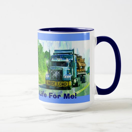 Tasse bleue d'arrêt de mine de camion de la grande (Droite)