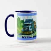 Tasse bleue d'arrêt de mine de camion de la grande (Gauche)