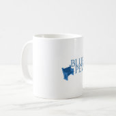 Tasse bleue de banc (Devant gauche)