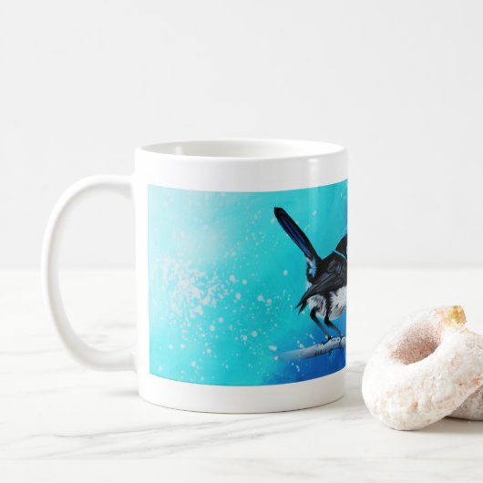 Tasse bleue de beaux-arts de roitelet (Avec donut)