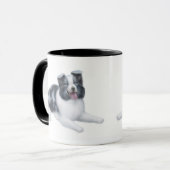 Tasse bleue de border collie Merle (Devant gauche)