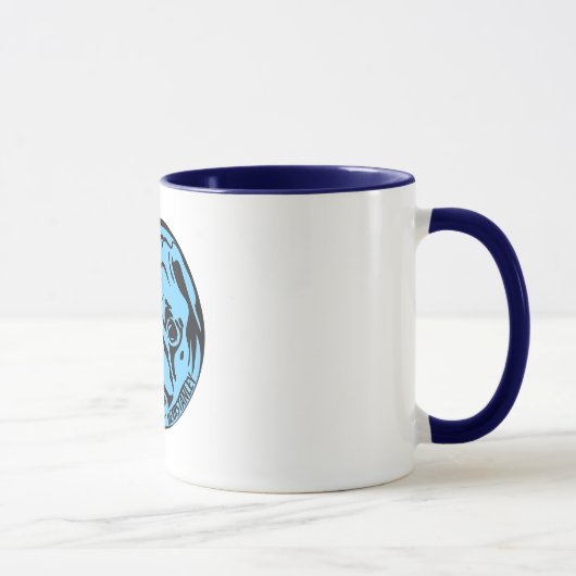 Tasse bleue de carlin (Droite)