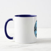 Tasse bleue de carlin (Gauche)