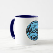 Tasse bleue de carlin (Devant gauche)