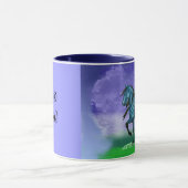 Tasse bleue de cheval de Paso Fino (Centre)