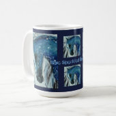Tasse bleue de cheval de tache (Devant gauche)