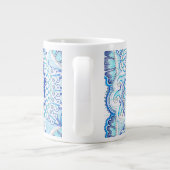 tasse bleue de conception de mandala (Dos)