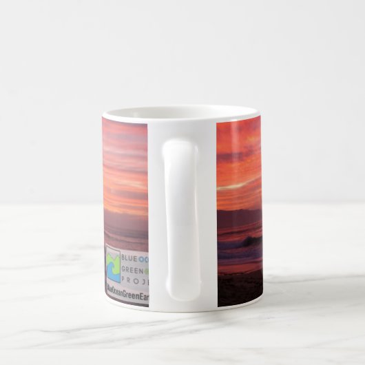 Tasse bleue de coucher du soleil de Northshore de (Poignée)