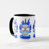 Tasse bleue de crâne (Devant gauche)