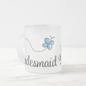 Tasse bleue de demoiselle d'honneur de mariage de (Devant gauche)