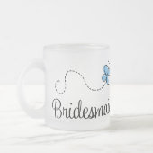 Tasse bleue de demoiselle d'honneur de mariage de (Gauche)