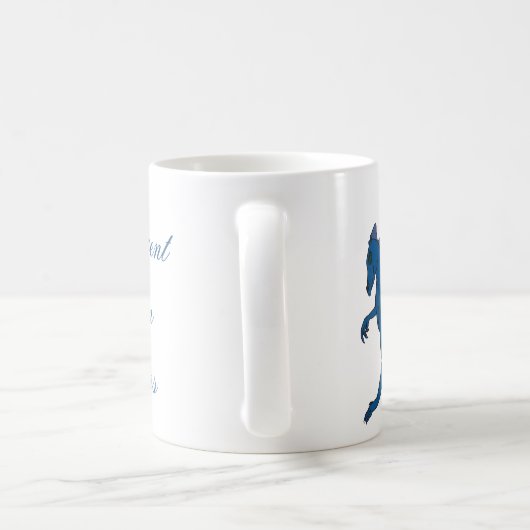 Tasse bleue de dragon par des créations de dragon (Poignée)