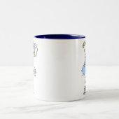 Tasse bleue de fille de patinage de glace (Centre)