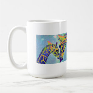 tasse bleue de girafes