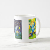 Tasse bleue de grenouille de dard (Devant droit)